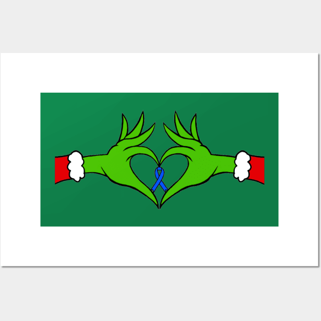 The Green Mean one with Awareness Ribbon (Blue) Wall Art by CaitlynConnor